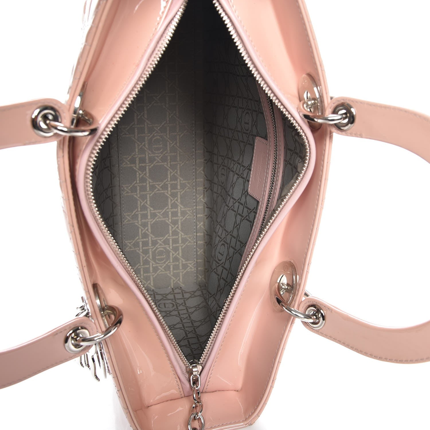 Christian Dior Patent Cannage Large Lady Dior Light Pink 6 of 8