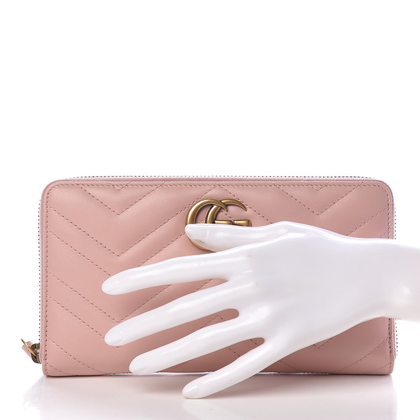Calfskin Matelasse GG Marmont Zip Around Organizer Wallet Perfect Pink
