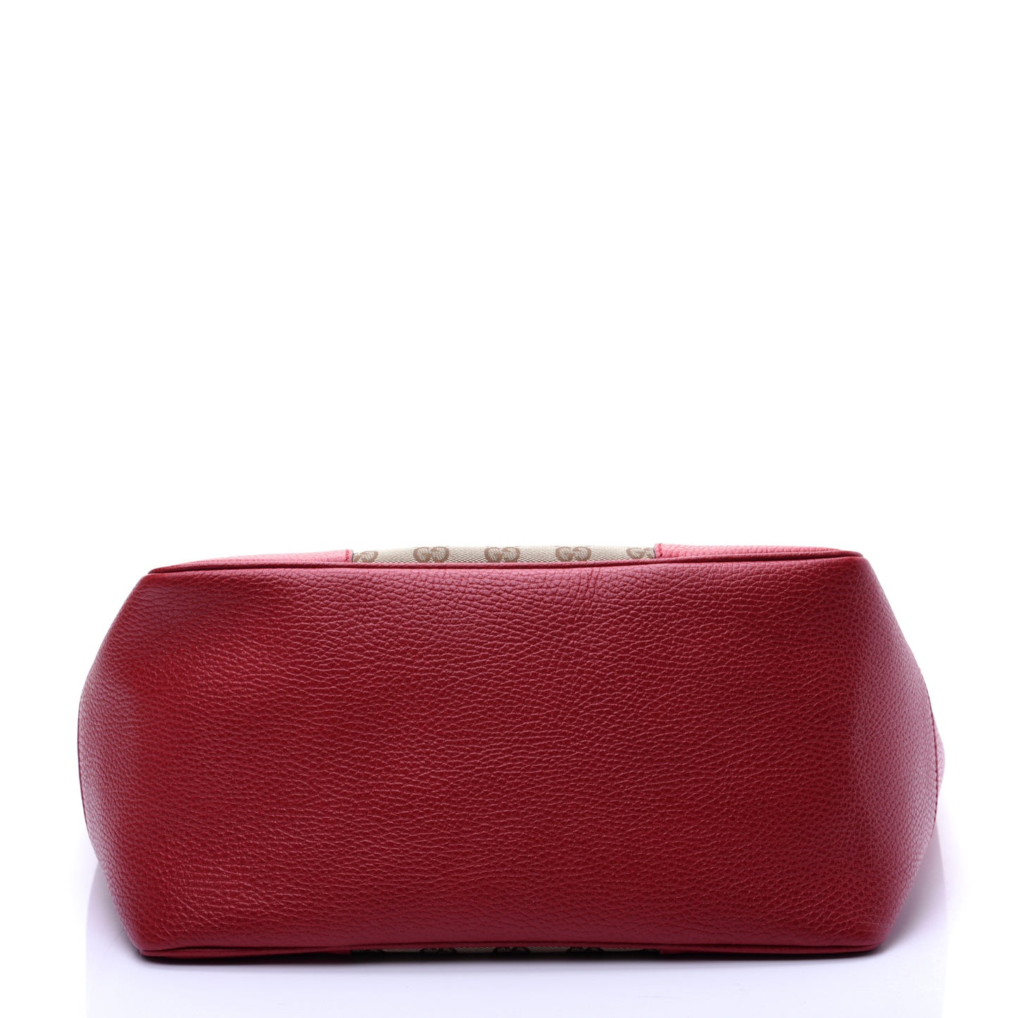 Monogram Bree Zippered Tote Beige Red
