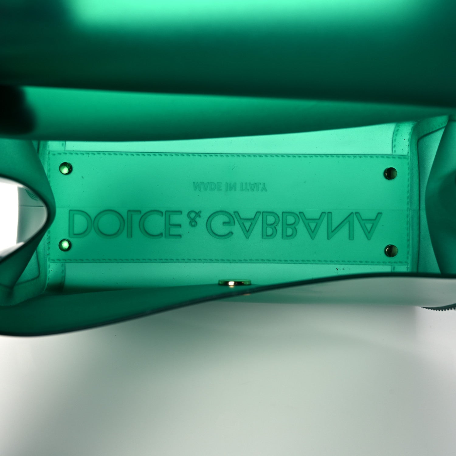 Dolce & Gabbana Rubber Semi Transparent Miss Sicily Satchel Verde 5 of 14