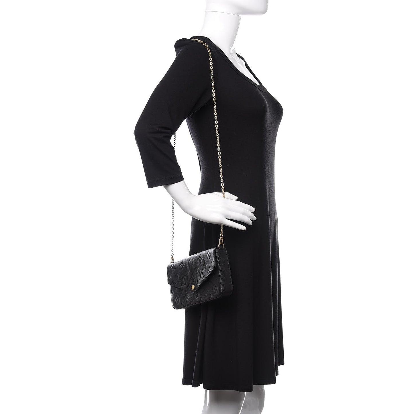 Empreinte Pochette Felicie Chain Wallet Black