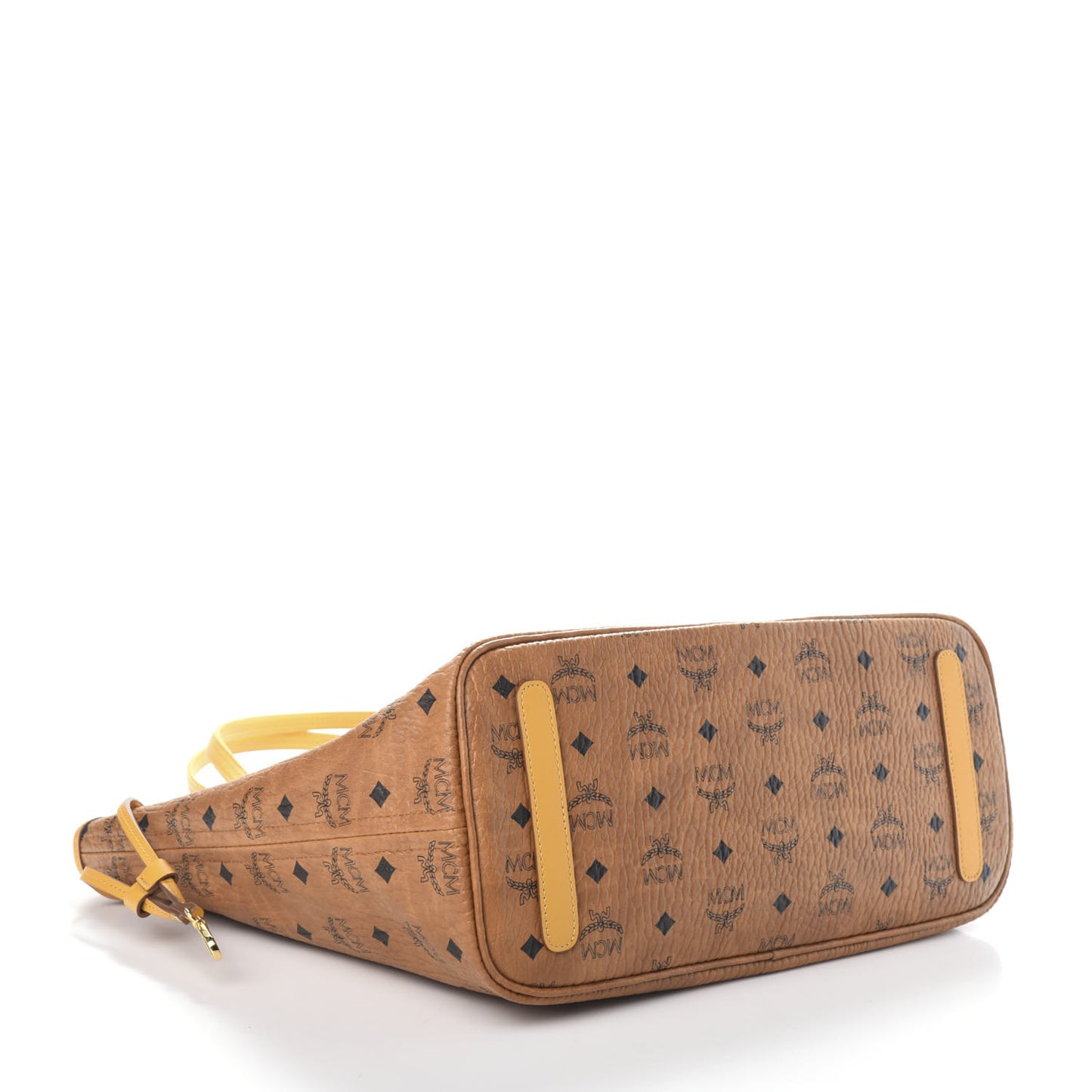 Visetos Medium Liz Reversible Shopper Tote Cognac Yellow