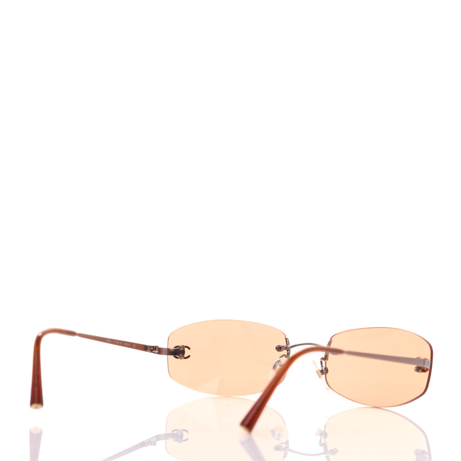 Chanel Metal Frameless Sunglasses 4002 Brown 4 of 7