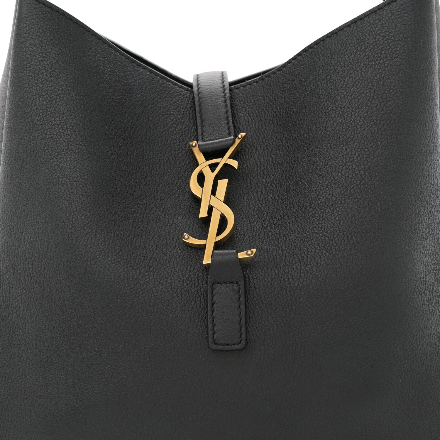 Saint Laurent Smooth Calfskin Small Le 5 A 7 Soft Hobo Black 8 of 11