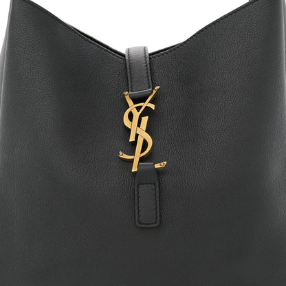 Saint Laurent Smooth Calfskin Small Le 5 A 7 Soft Hobo Black 8 of 11