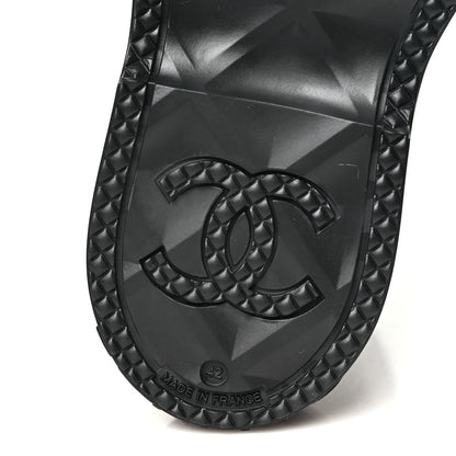 Chanel Caoutchouk CC High Boots 42 Black 7 of 10