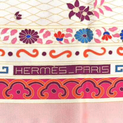 Hermes Silk Collections Imperiales Scarf 90 Rose Pale Bleu Vert 2 of 4