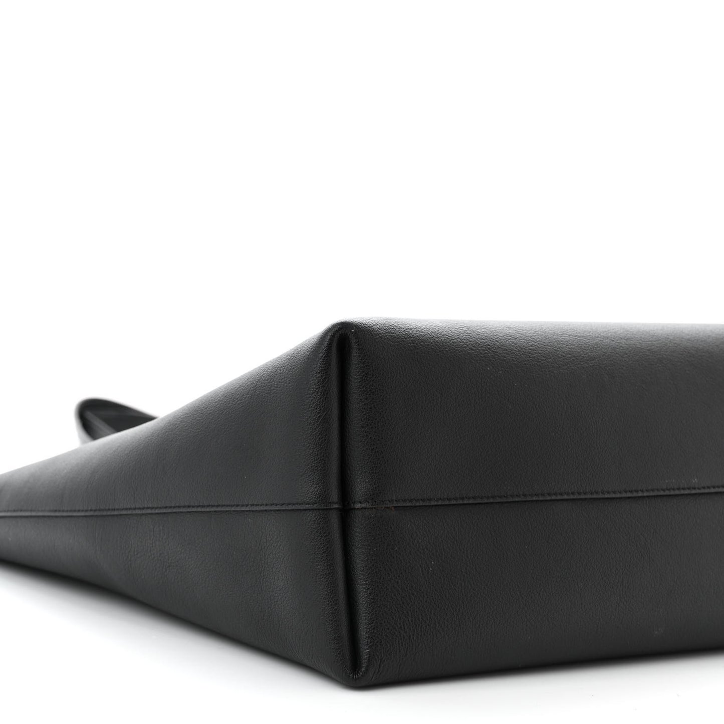 Calfskin East West Shopping Tote Black