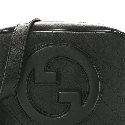 Gucci Sakai Be Green Calfskin Diagonal Stitched Small Blondie Shoulder Bag Black 8 of 10