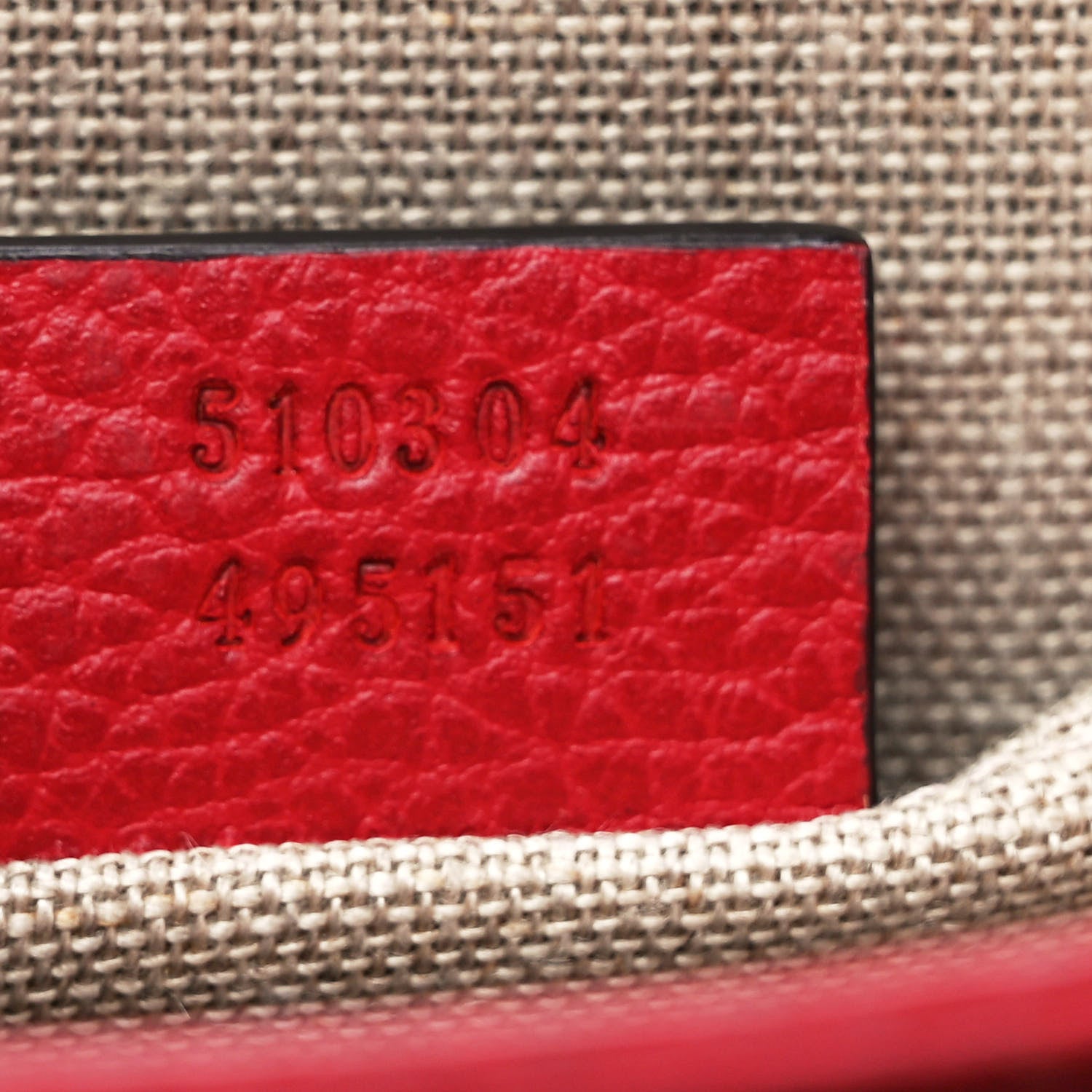 Gucci Dollar Calfskin Small Interlocking G Shoulder Bag Red 7 of 8