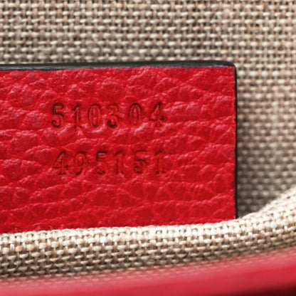Gucci Dollar Calfskin Small Interlocking G Shoulder Bag Red 7 of 8