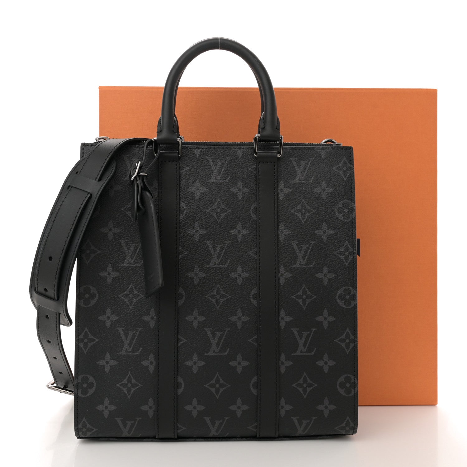 Louis Vuitton Monogram Eclipse Sac Plat Cross 11 of 11