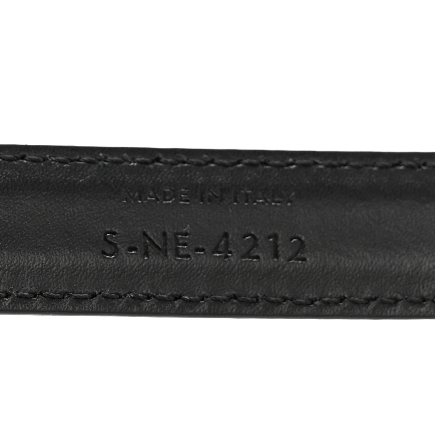 Celine Box Calfskin Small 18mm Triomphe Belt 75 Black 6 of 7