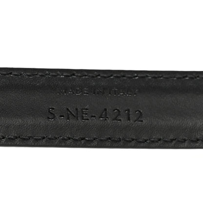 Celine Box Calfskin Small 18mm Triomphe Belt 75 Black 6 of 7