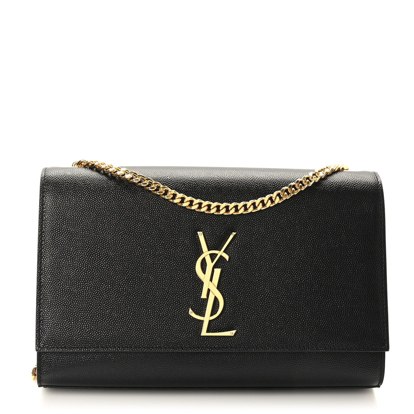 Grain De Poudre Medium Classic Monogram Kate Satchel Black