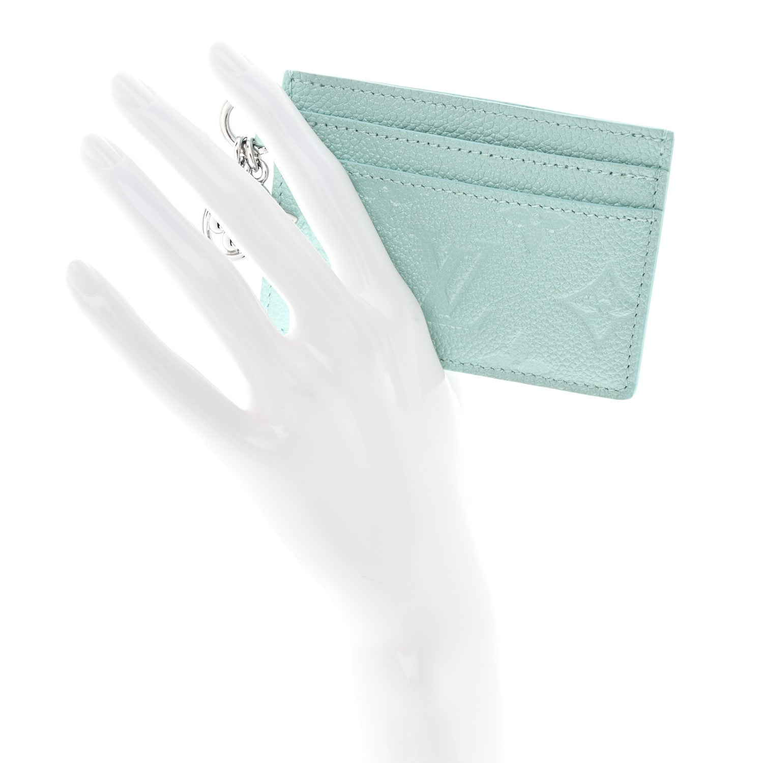 Louis Vuitton Empreinte Monogram LV Charms Card Holder Pearly Lagoon Turquoise 2 of 8