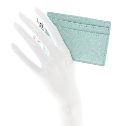 Louis Vuitton Empreinte Monogram LV Charms Card Holder Pearly Lagoon Turquoise 2 of 8
