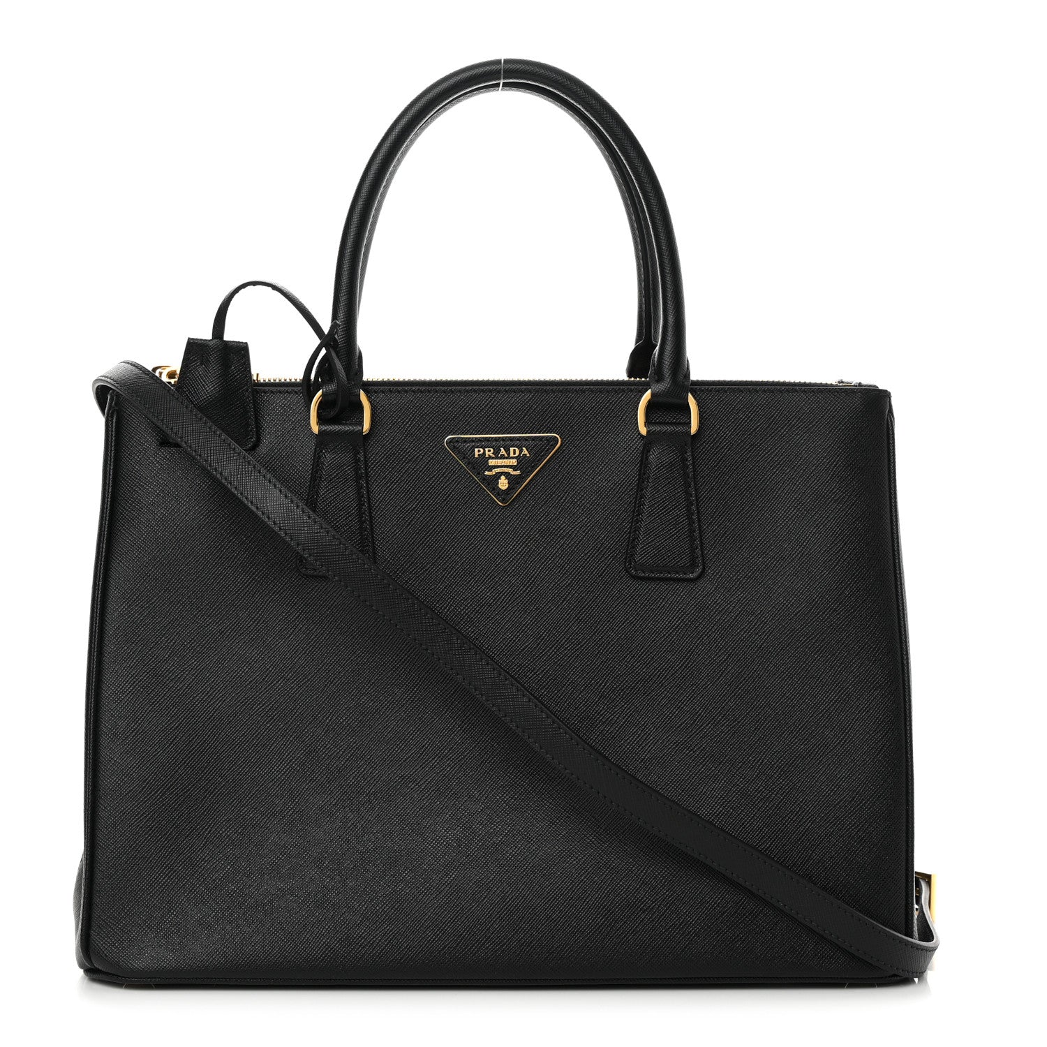 Prada Saffiano Medium Galleria Double Zip Tote Black 1 of 15