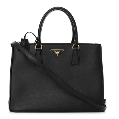 Prada Saffiano Medium Galleria Double Zip Tote Black 1 of 15