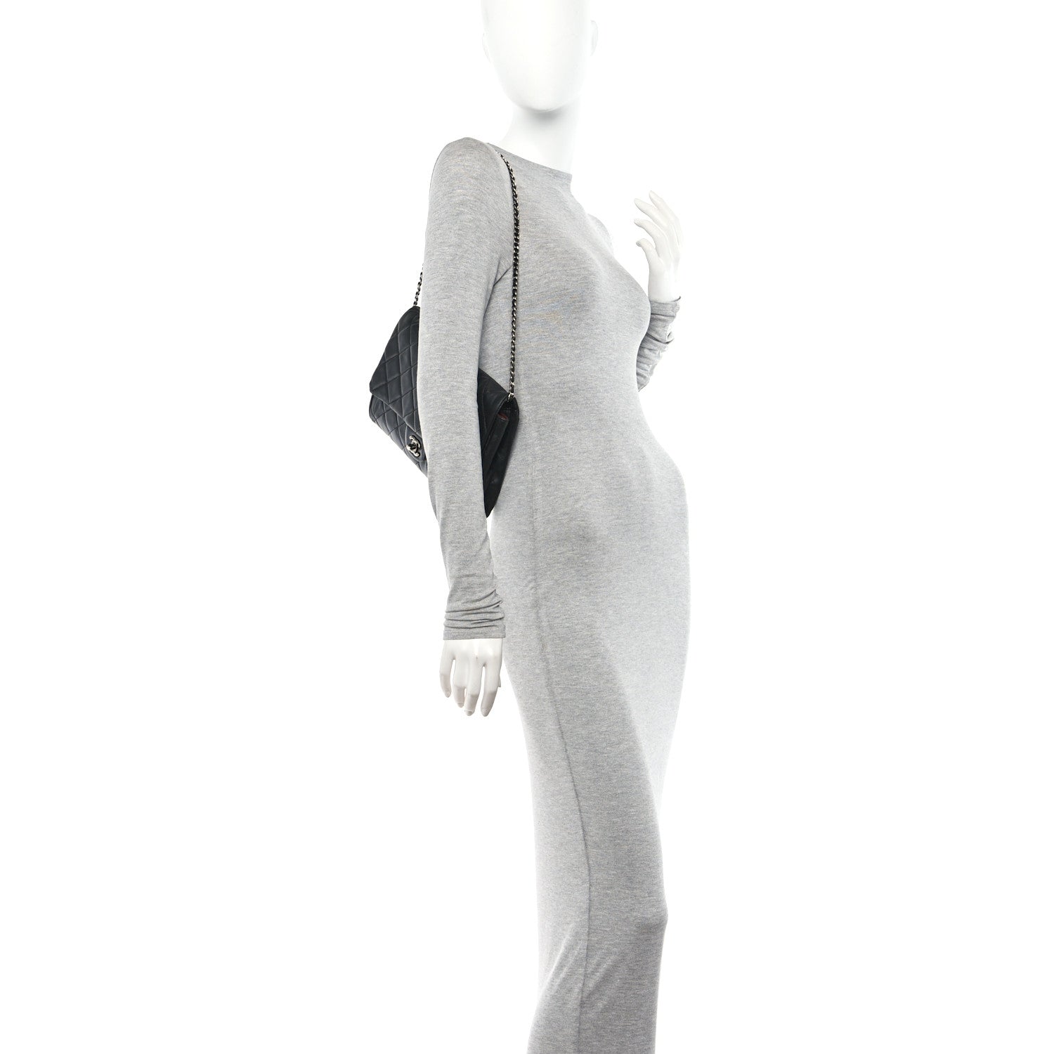 Chanel Lambskin Quilted Clutch with Chain Flap Black 2 of 11