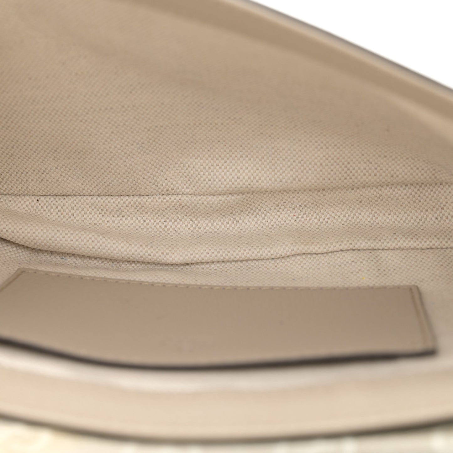 GG Supreme Monogram Textured Dollar Calfskin Web Mini Ophidia Envelope Shoulder Bag Beige Mystic White Oatmeal