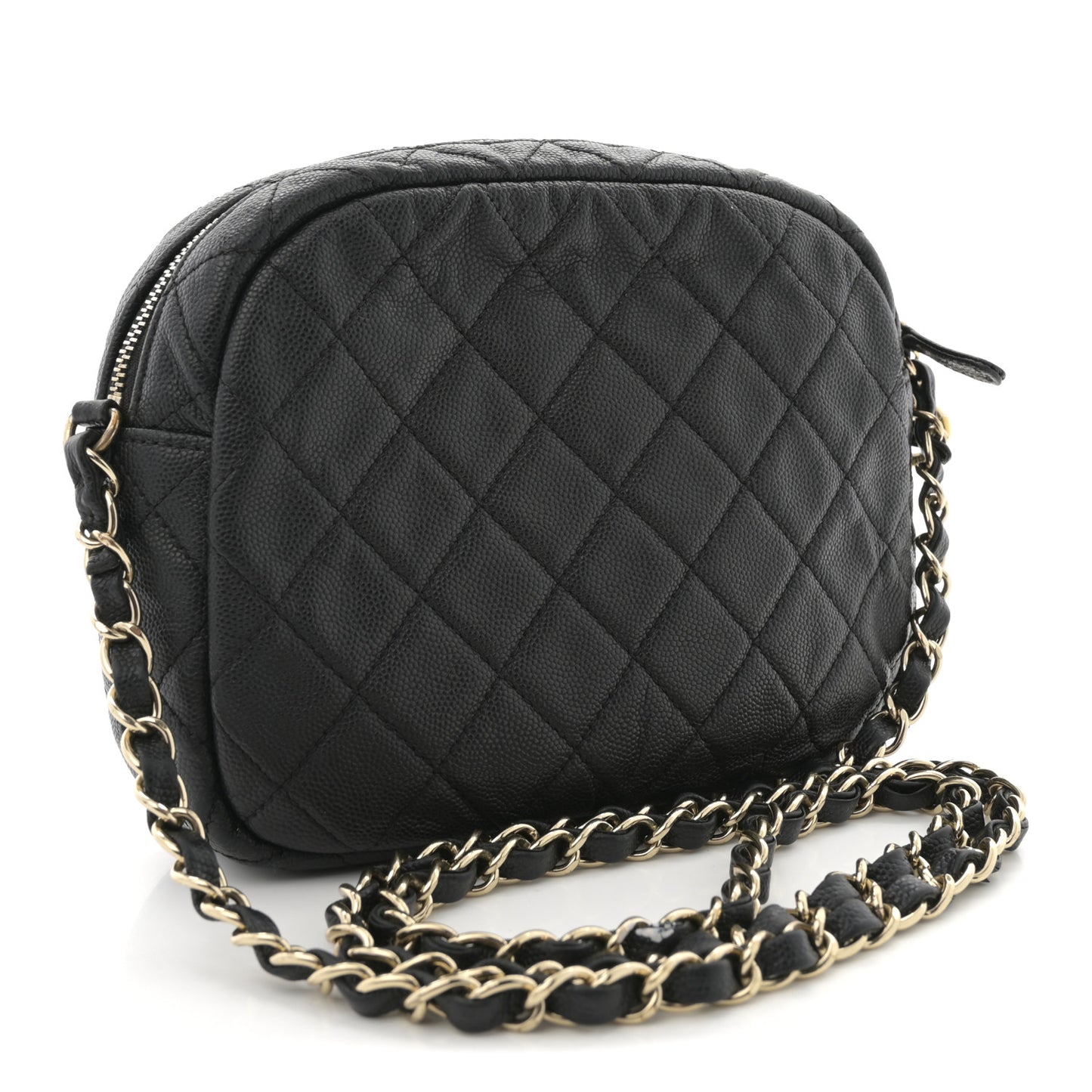 Caviar Quilted CC Day Camera Case Black