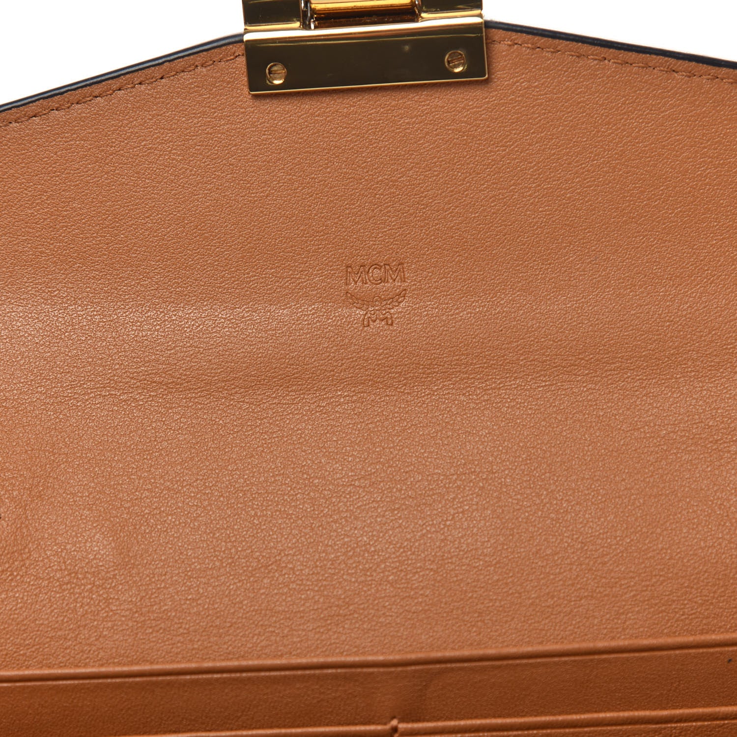 MCM Visetos Large Patricia Love Patch Wallet On Chain Cognac 6 of 11