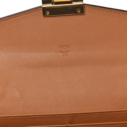 MCM Visetos Large Patricia Love Patch Wallet On Chain Cognac 6 of 11