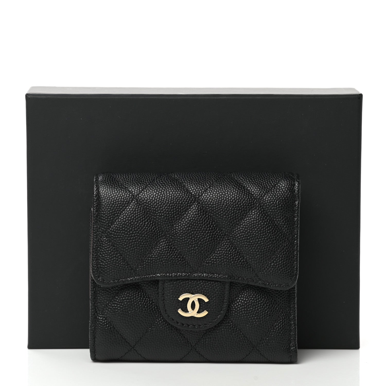 Chanel Caviar Quilted Compact Flap Wallet Black 11 of 11