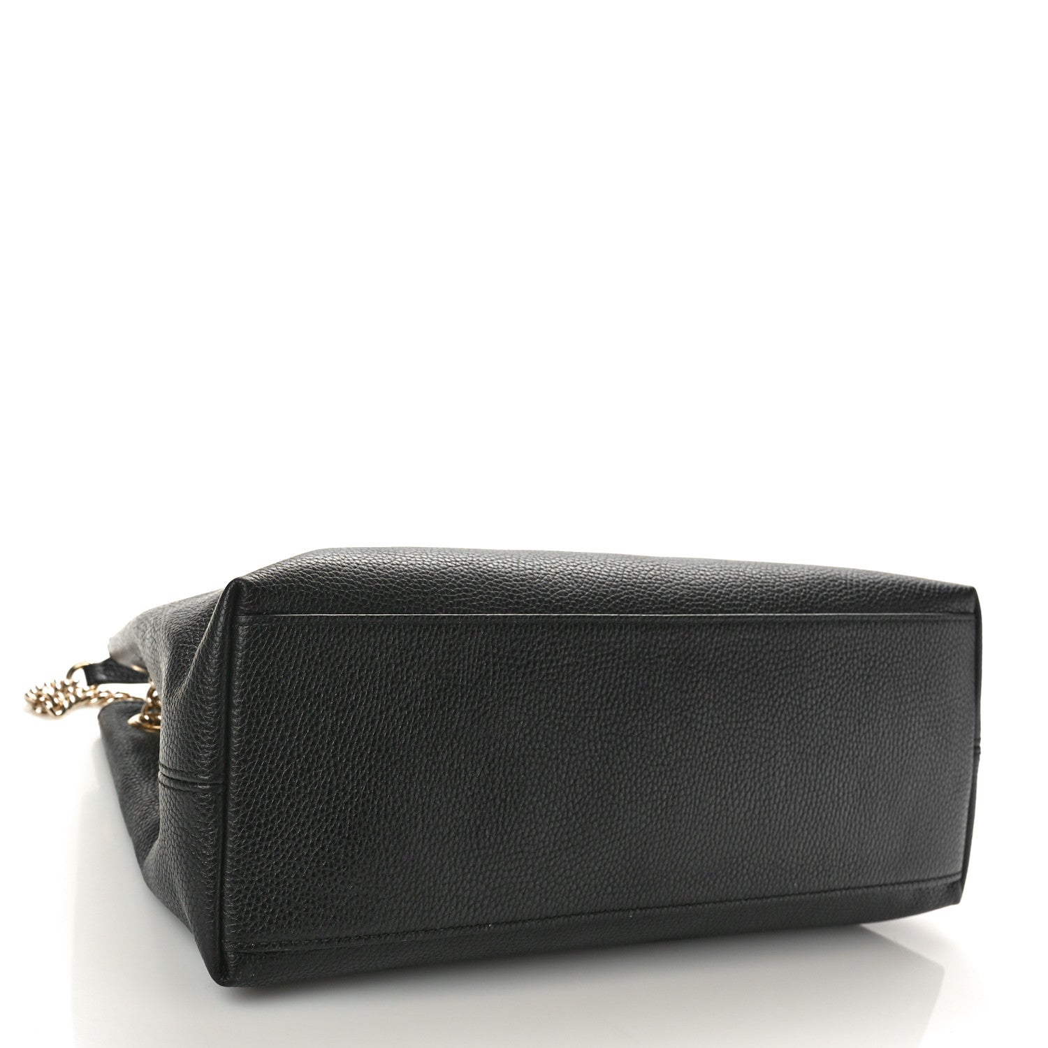 Gucci Pebbled Calfskin Medium Soho Chain Shoulder Bag Black 4 of 10