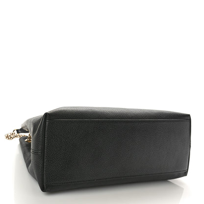 Gucci Pebbled Calfskin Medium Soho Chain Shoulder Bag Black 4 of 10