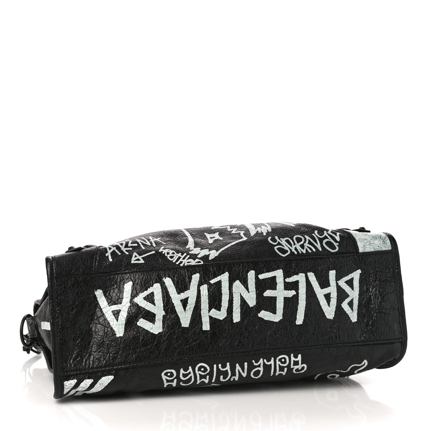 Balenciaga Agneau Arena Graffiti All Over Classic Hardware City Black White 4 of 9