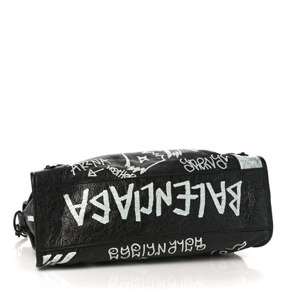 Balenciaga Agneau Arena Graffiti All Over Classic Hardware City Black White 4 of 9