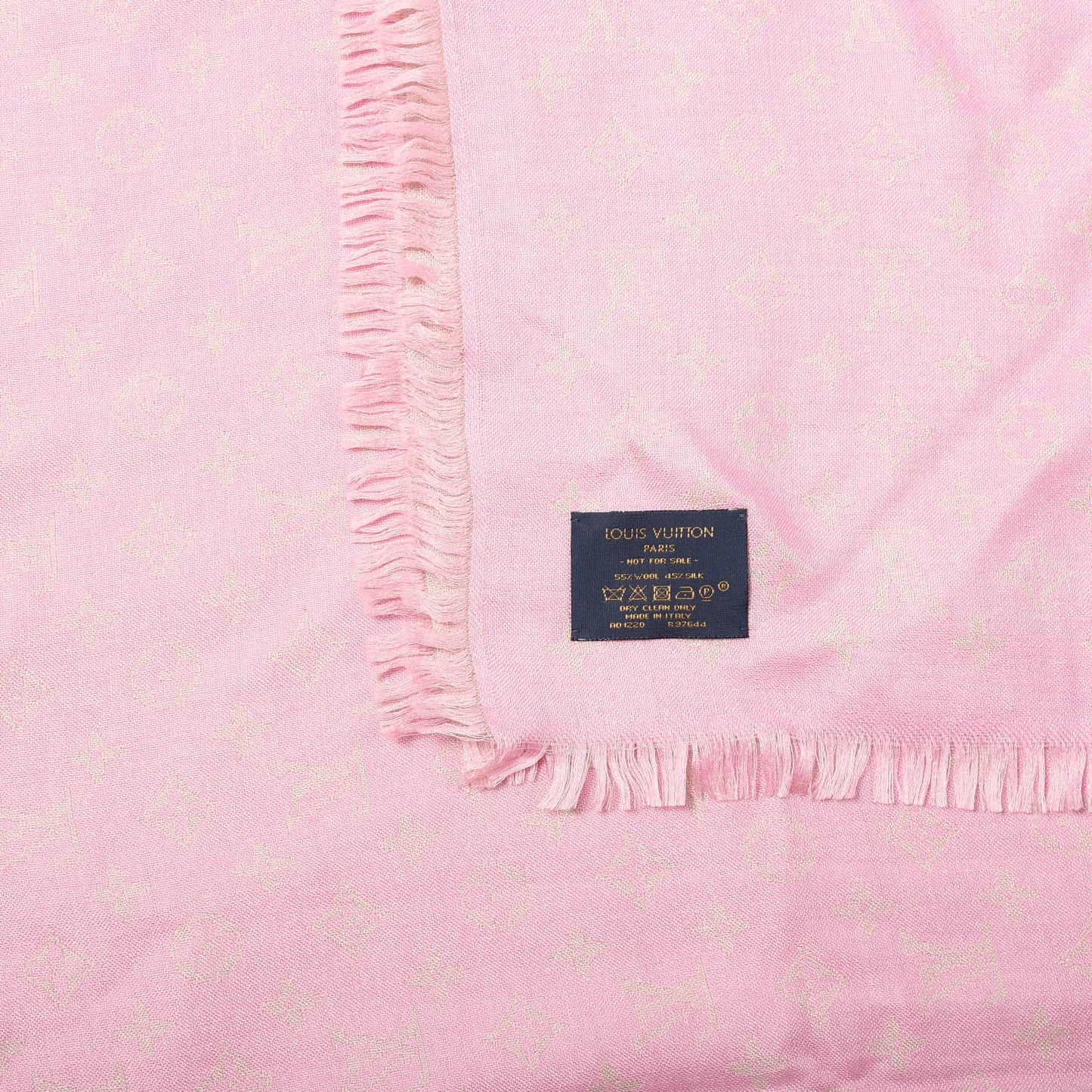 Wool Silk Monogram Shawl