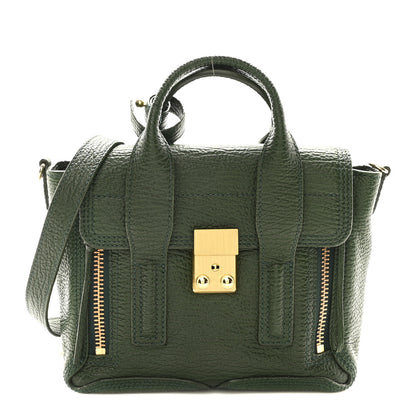 3.1 Phillip Lim Textured Calfskin Mini Pashli Satchel Military Green 1 of 10