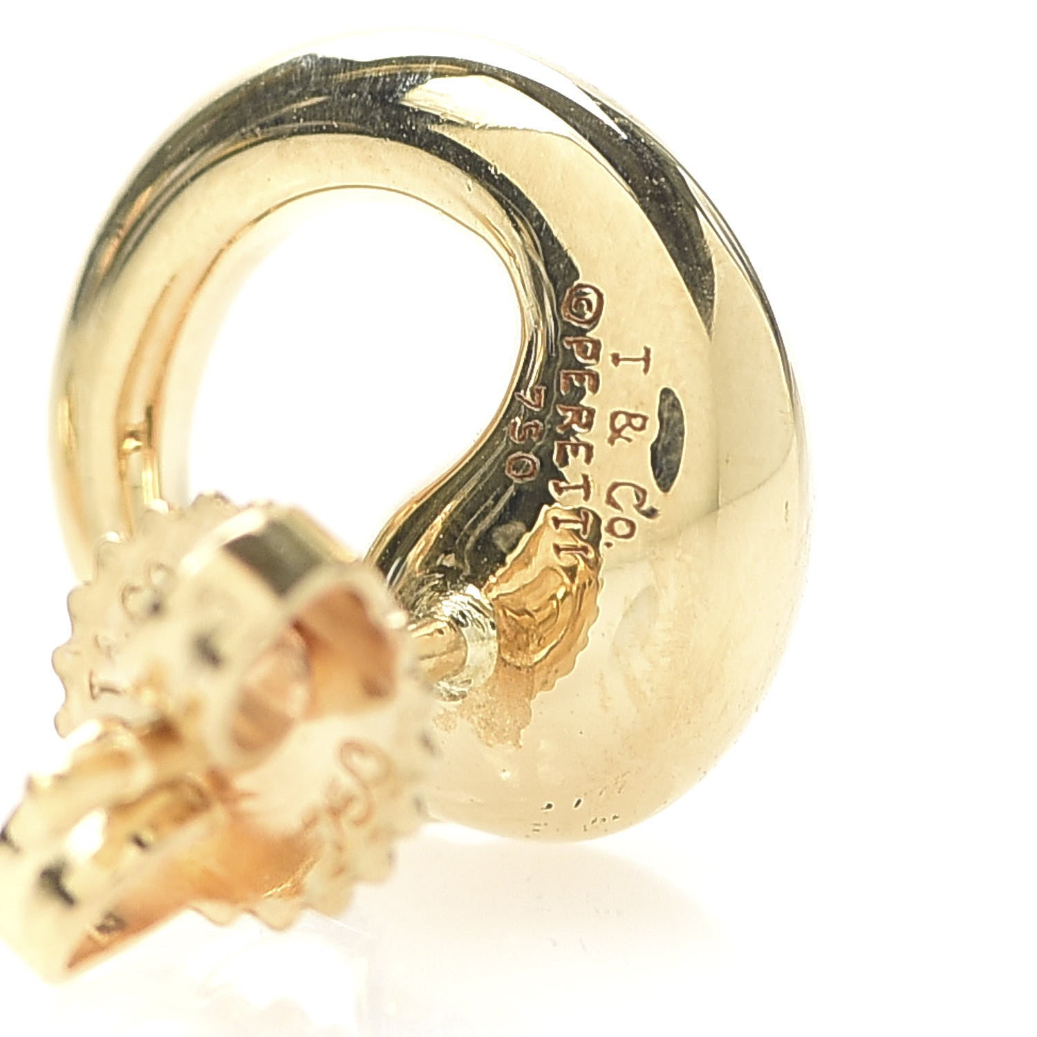 Tiffany 18K Yellow Gold Elsa Peretti Eternal Circle Earrings 4 of 4