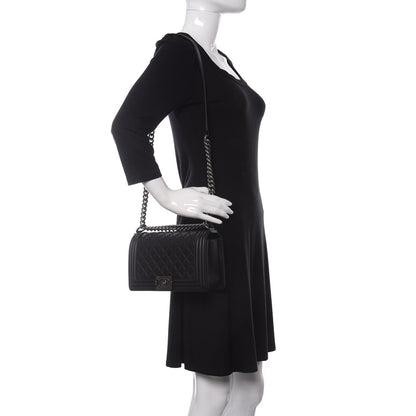 Chanel Calfskin Quilted Medium Boy Flap Black 2 of 13