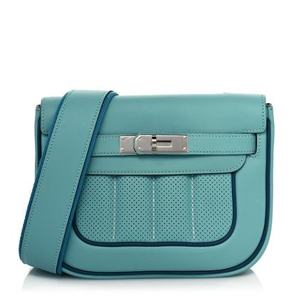 Hermes Veau Swift Sac Berline Bleu Atoll Colvert 1 of 10