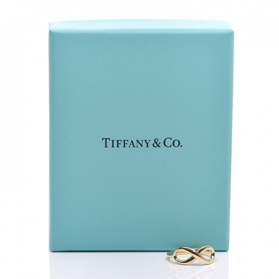 Tiffany 18K Yellow Gold Infinity Ring 54 7 5 of 5