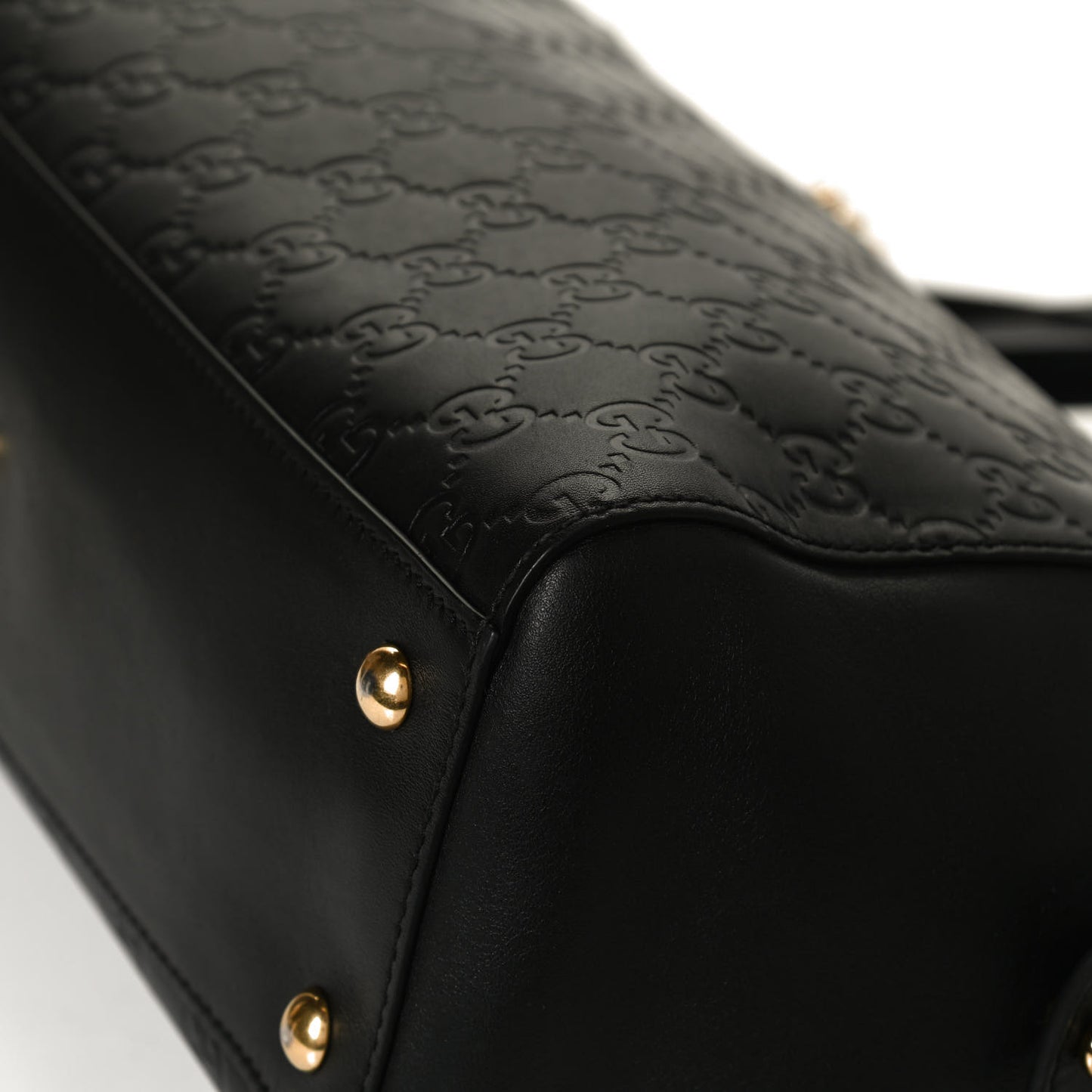 Guccissima Signature Medium Shoulder Tote Bag Black