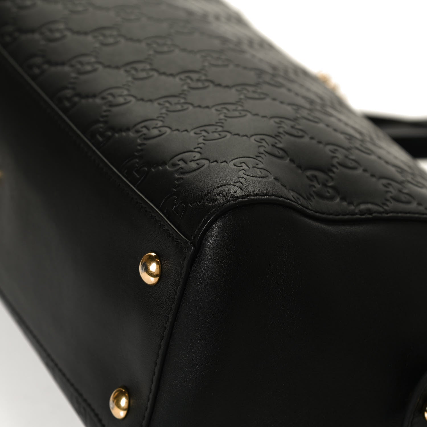 Gucci Guccissima Signature Medium Shoulder Tote Bag Black 13 of 13