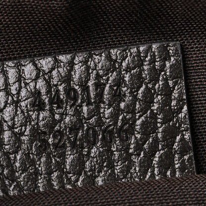 Gucci Monogram Dollar Calfskin Belt Bag Beige Ebony Testa di Moro Marrone Scuro 7 of 15