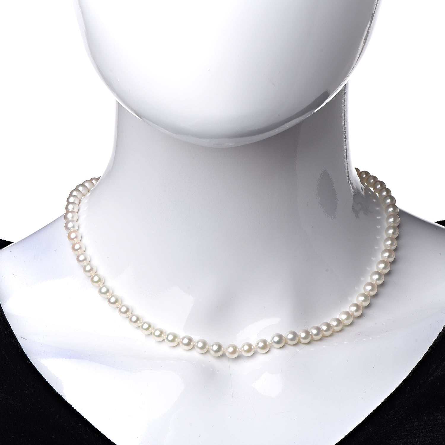 Mikimoto 18K Yellow Gold Akoya Pearl 5.5-6mm Strand Necklace 16.5" 3 of 12