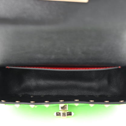 Valentino Garavani Calfskin Mini Rockstud Spike Shoulder Bag Fluo Green 5 of 9