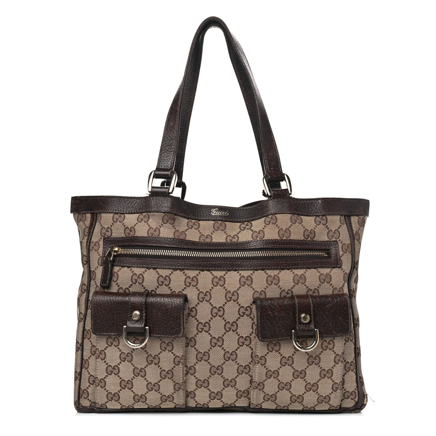 Monogram Abbey D Ring Tote Dark Brown