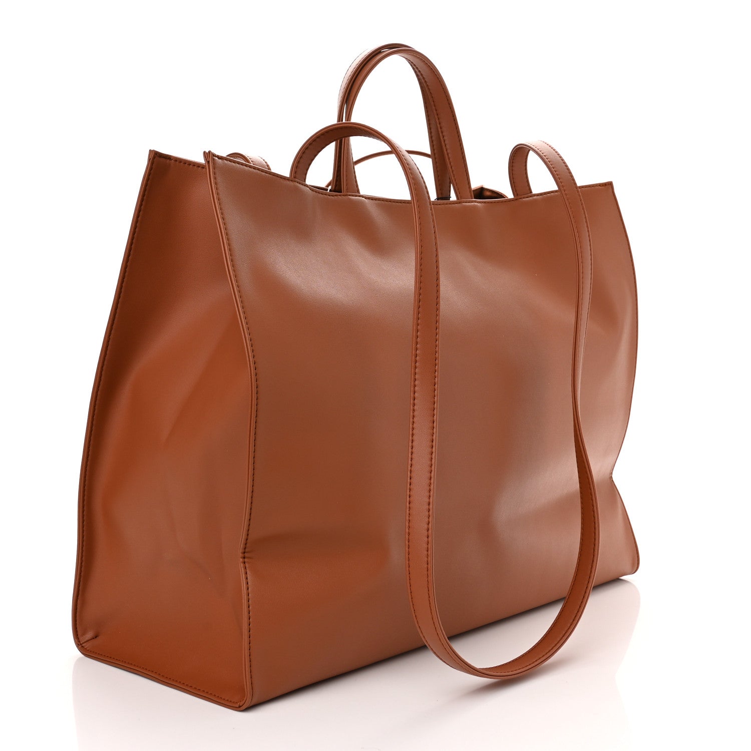 Telfar Vegan Leather Large Shopping Bag Tan 3 of 11