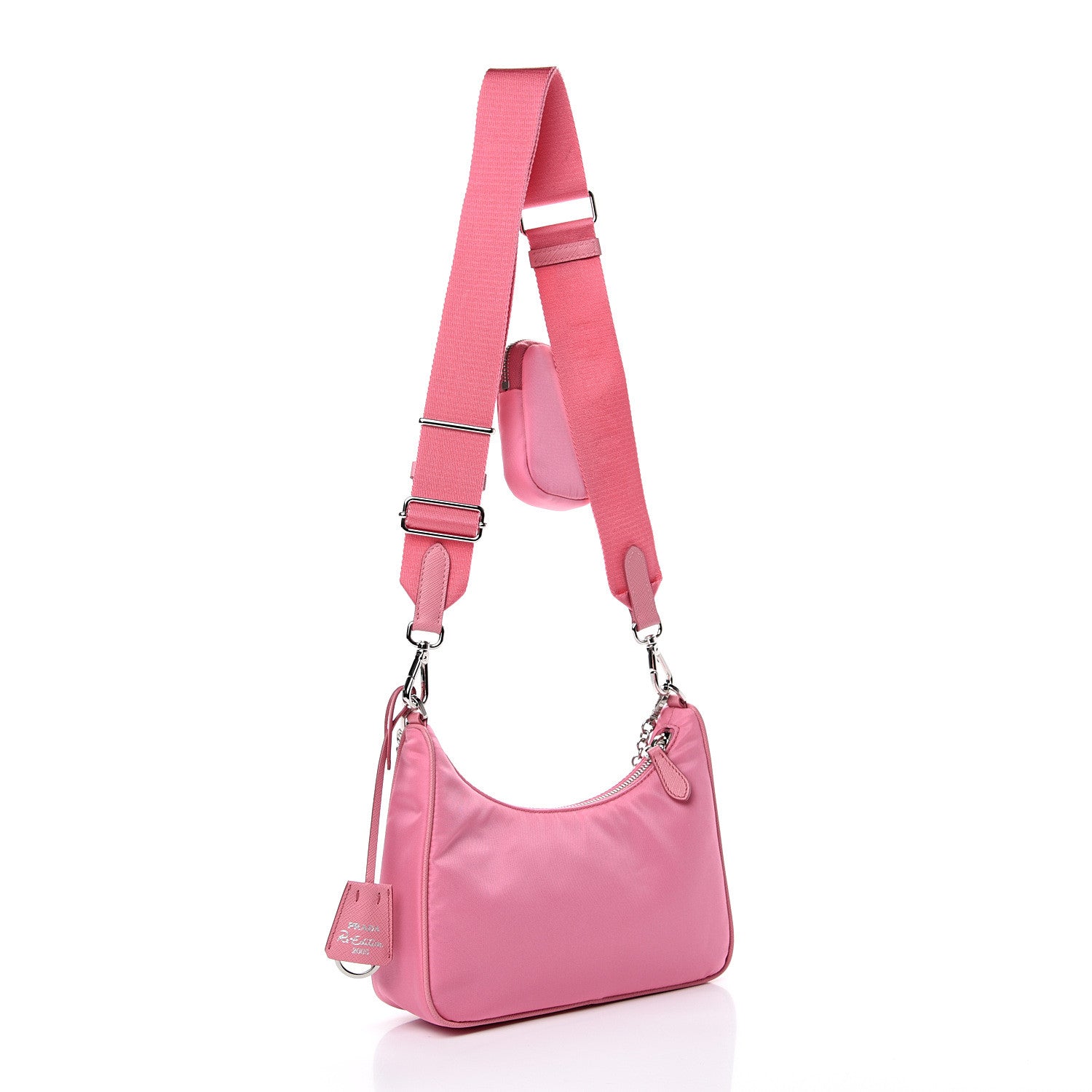 Prada Nylon Re-Edition 2005 Shoulder Bag Begonia 2 of 9