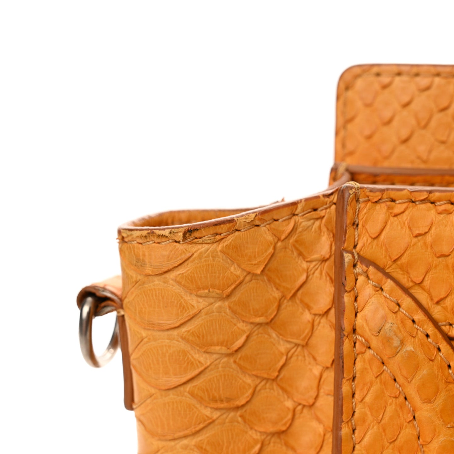 Snakeskin Calfskin Nano Luggage Yellow