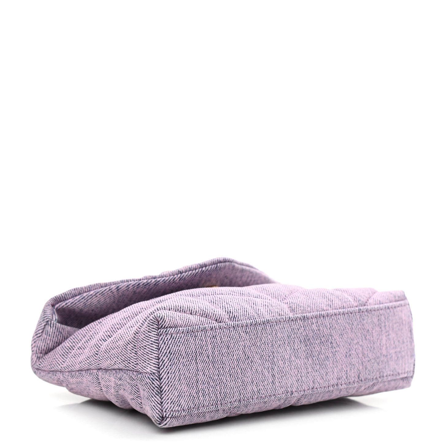 Denim Quilted Loulou Puffer Monogram Pouch Clutch Bleached Lilac