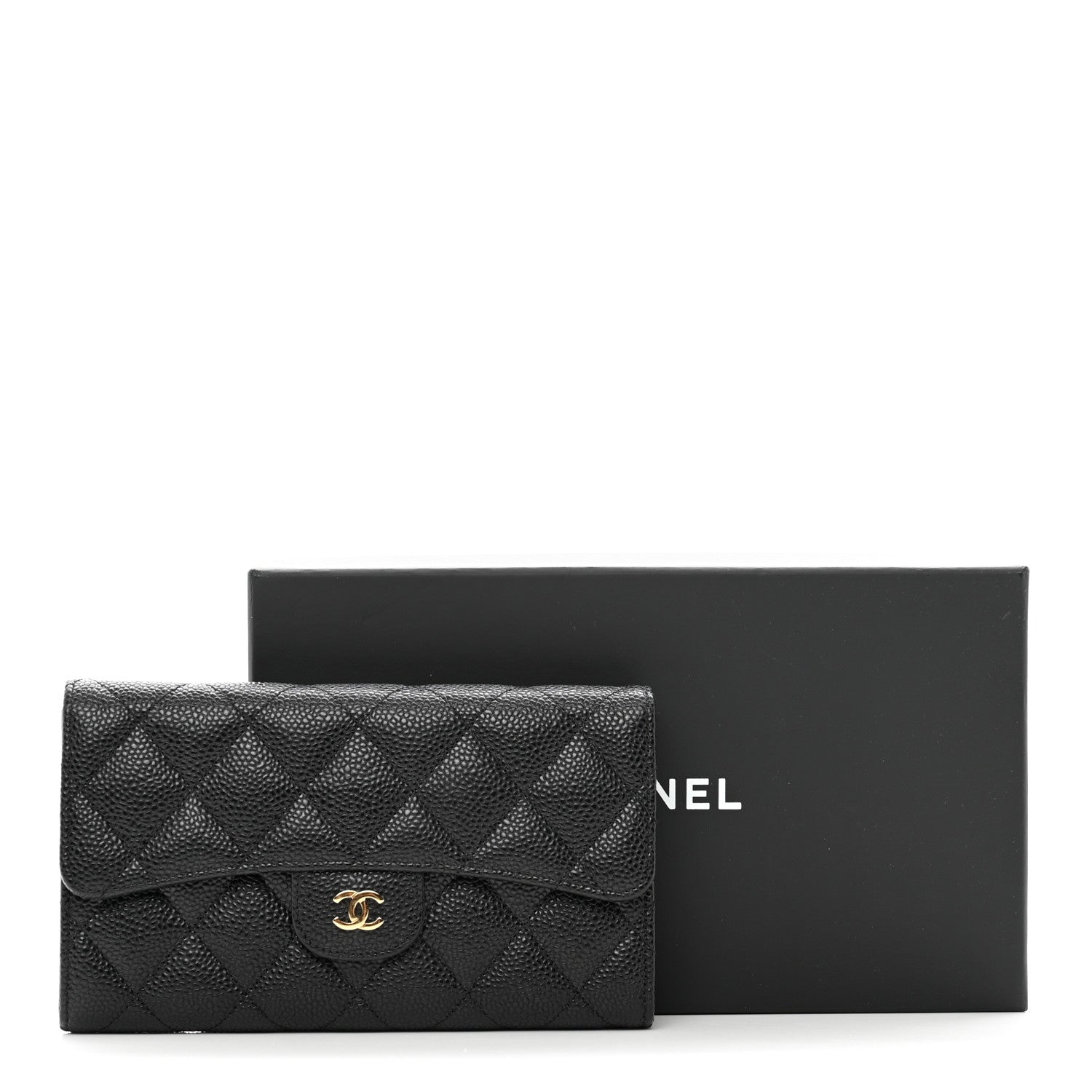 Chanel Caviar Quilted Large Flap Wallet Black 13 of 13